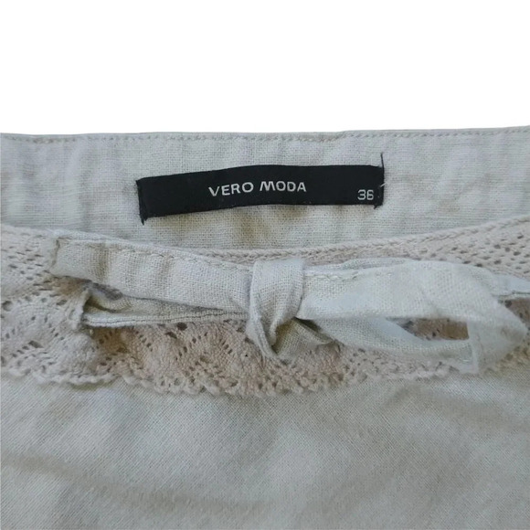 Vero Moda Linen Midi  Skirt, Lace, Bow, 36 (L) - Picture 7 of 7